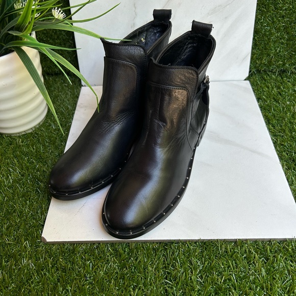 FREDA SALVADOR Black Leather BOOTIE SIZE 5 black leather new - Picture 4 of 10